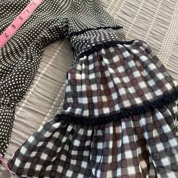 Jonathan Simkhai Dress Mixed Media Black White silk Blend Size XS Romance Flowy - Picture 6 of 10